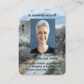 Gedenkstätte Foto Gebet Wüste Wanderung Visitenkarte (Rückseite)