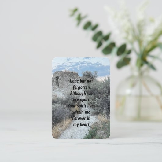 Gedenkstätte Foto Gebet Wüste Wanderung Visitenkarte (Stehend Vorderseite)