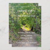 Gedenkstätte Foto Gebetspfade Waldbaumen Einladung (Vorne/Hinten)