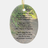 Gedenkstätte Foto Gebetspfade Waldbaumen Keramik Ornament (Hinten)