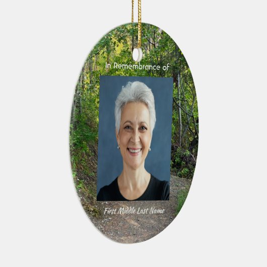 Gedenkstätte Foto Gebetspfade Waldbaumen Keramik Ornament (Rechts)