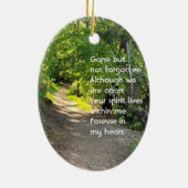 Gedenkstätte Foto Gebetspfade Waldbaumen Keramik Ornament (Hinten)