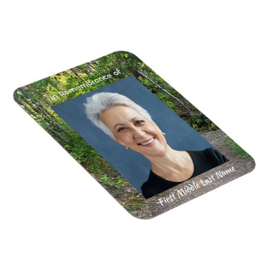 Gedenkstätte Foto Gebetspfade Waldbaumen Magnet (Rechte Seite)