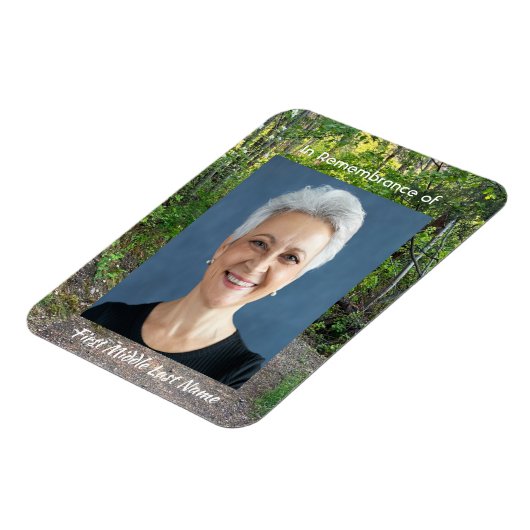 Gedenkstätte Foto Gebetspfade Waldbaumen Magnet (Linke Seite)