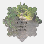 Gedenkstätte Foto Gebetspfade Waldbaumen Ornament Karte (Rückseite)