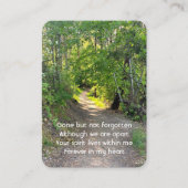 Gedenkstätte Foto Gebetspfade Waldbaumen Visitenkarte (Vorderseite)