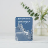 Gedenkstätte Foto Prayer Schneebedeckte Bäume Skib Visitenkarte (Stehend Vorderseite)