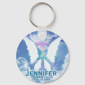 Gedenkstätte | Frieden und Engel Wings Schlüsselanhänger (Vorderseite)