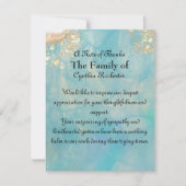 Gedenkstätte für Abstrakten Marmor in elegantem Bl Dankeskarte (Vorderseite)