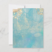 Gedenkstätte für Abstrakten Marmor in elegantem Bl Dankeskarte (Rückseite)