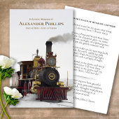 Gedenkstätte für Beerdigung Dampfzug Gedenkstätte Visitenkarte