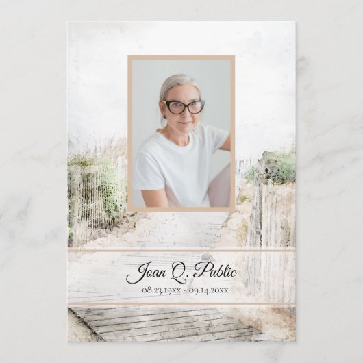 Gedenkstätte für Beerdigung-Service Programm (Vorderseite)