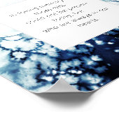 Gedenkstätte für Blaue Hochzeit in Urlaubsort Poster (Ecke)