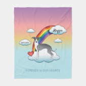 Gedenkstätte für Blaue und Weiße Windhunde Fleecedecke (Vorderseite)