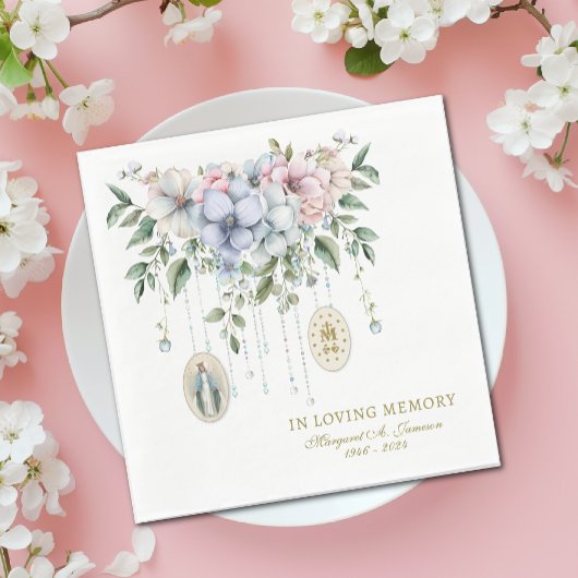 Gedenkstätte für Blumenbeerdigung Serviette