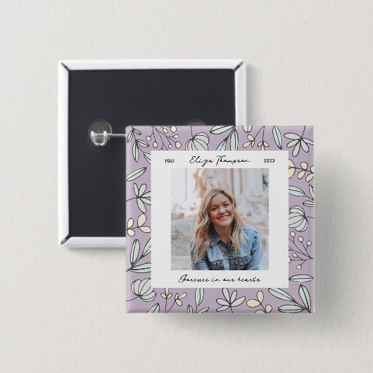 Gedenkstätte für Blumengärten Button (Vorne & Hinten)