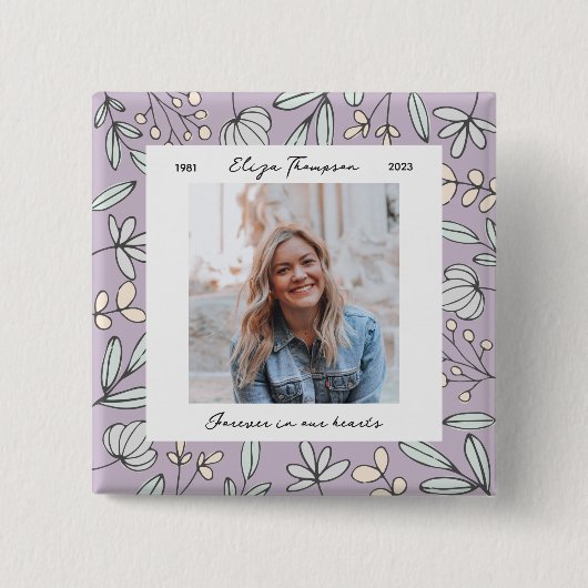 Gedenkstätte für Blumengärten Button (Vorderseite)