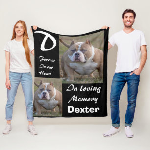 Gedenkstätte für Bulldozengänger-Hunde-Foto Fleecedecke