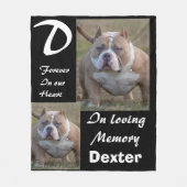 Gedenkstätte für Bulldozengänger-Hunde-Foto Fleecedecke (Vorderseite)