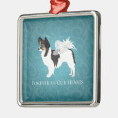 Gedenkstätte für Chihuahua-Haustiere - Beileid Silbernes Ornament (Links)