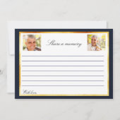 Gedenkstätte für das blaue Foto einer Speicherkart Einladung (Vorderseite)