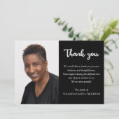 Gedenkstätte für das einfache Foto Beerdigung Beil Dankeskarte (Stehend Vorderseite)