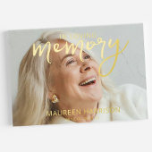 Gedenkstätte für das elegante Gold Foil Foto Gästebuch