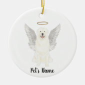 Gedenkstätte für das Great Pyrenäen-Beileid Keramik Ornament (Vorne)