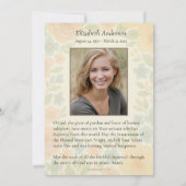 Gedenkstätte für das Heilige Herz Ankündigung (Rückseite)