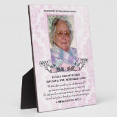 Gedenkstätte für das hellrosa Foto Fotoplatte (Seite)