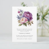 Gedenkstätte für das hübsche Foto Beileid Dankeskarte (Stehend Vorderseite)