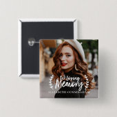 Gedenkstätte für das Love Memory Cursive Foliage F Button (Vorne & Hinten)