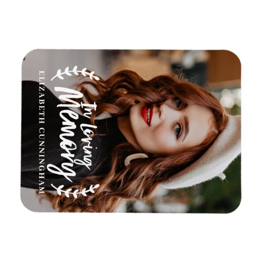 Gedenkstätte für das Love Memory Cursive Foliage F Magnet (Horizontal)