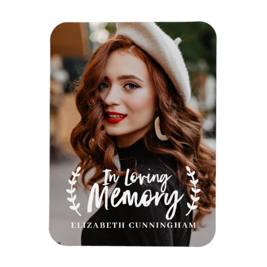 Gedenkstätte für das Love Memory Cursive Foliage F Magnet (Vertikal)