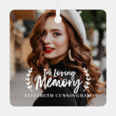 Gedenkstätte für das Love Memory Cursive Foliage F Ornament Aus Metall (Vorderseite)