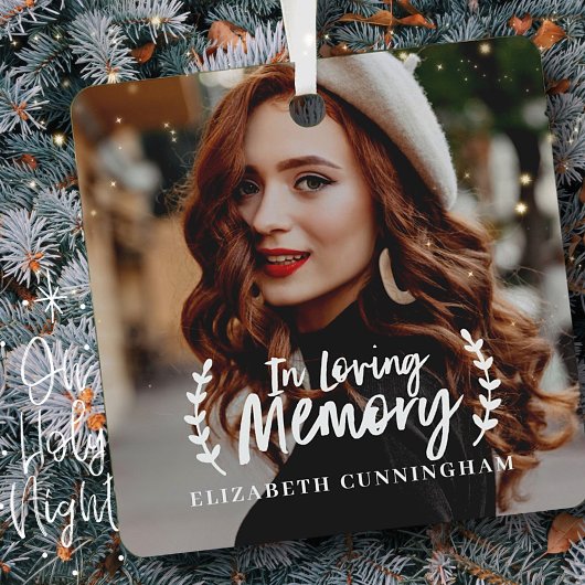 Gedenkstätte für das Love Memory Cursive Foliage F Ornament Aus Metall