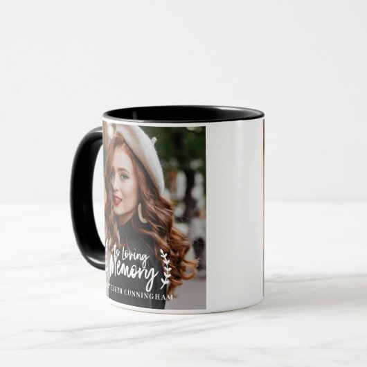 Gedenkstätte für das Love Memory Cursive Foliage F Tasse (Vorderseite Links)