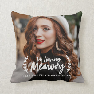 Gedenkstätte für das Love Memory Cursive Foliage Kissen