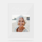 Gedenkstätte für das Verlieben benutzerdefinierter Acrylschild (Vorderseite)