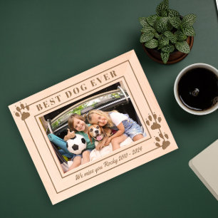 Gedenkstätte für den besten Hund aller Zeiten Geätzte Rahmen