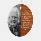 Gedenkstätte für den Holzeffekt im Personalisierte Keramik Ornament (Rechts)