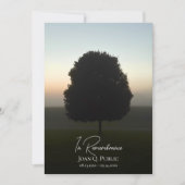 Gedenkstätte für den natürlichen Baum bei Sonnenau Einladung (Vorderseite)