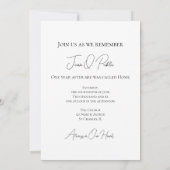 Gedenkstätte für den natürlichen Baum bei Sonnenau Einladung (Rückseite)