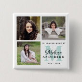 Gedenkstätte für die Beerdigung von Monogramm-Foto Button (Vorderseite)