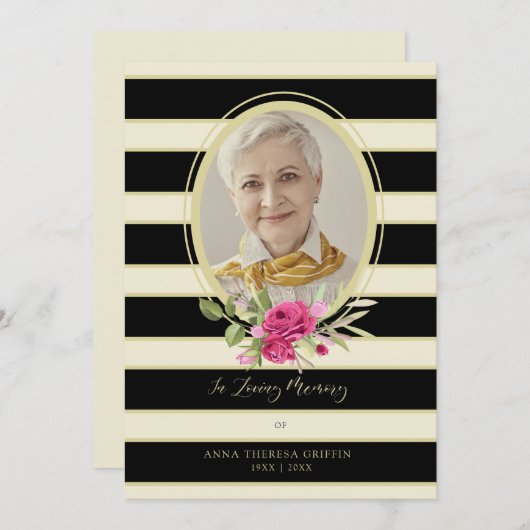 Gedenkstätte für die Blumengärten Einladung (Vorne/Hinten)