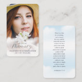 Gedenkstätte für die Liebe Erinnerungswolken Moder Visitenkarte (Vorne/Hinten)