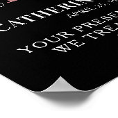 Gedenkstätte für elegante Beileid Zitat Fotos Poster (Ecke)