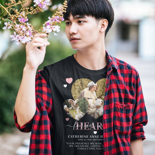 Gedenkstätte für elegante Beileid Zitat Fotos T-Shirt