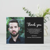 Gedenkstätte für Foto Beerdigung Beileid Dankeskarte (Stehend Vorderseite)