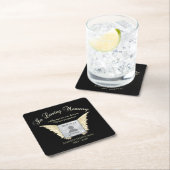 Gedenkstätte für Fotos in der Erinnerung Rechteckiger Pappuntersetzer (Vor Ort)